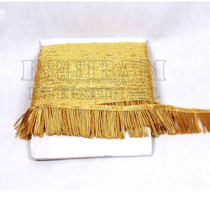 Frange en fil d'or de qualité supérieure, garnitures torsadées métalliques antiques pour uniformes de cérémonie et drapeaux historiques - Product Image 5