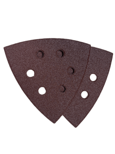 Discos de Lijado Triangulares con Gancho y Bucle, 6 Orificios, Dureza Media, 1 mm de Grosor, 95 mm de Diámetro, para Lijado de Detalles en Madera - Product Image 2