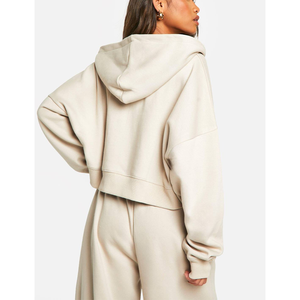 Sudadera con capucha de hombros caídos de peso pesado personalizada, ropa deportiva de estilo urbano, disponible al por mayor, transpirable para correr y hacer jogging - Product Image 6