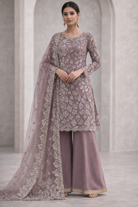 Nuevas Colecciones 2026: Vestido Modesto para Mujer Pakistaní con Hermosas Cuentas Pesadas Katdana y Bordados, Estilo Pantalón Plazo - Product Image 3