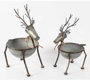 Maceta de Metal con Forma de Ciervo, Macetero Rústico con Diseño de Animal, Soporte Decorativo para Colgar en el Hogar, Jardín o Decoración Navideña - Product Image 5
