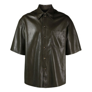 Camisa de Cuero Genuino para Hombre, Silueta Moderna Casual, Cierre de Botones, Personalización de Marca, Proveedor Mayorista OEM ODM - Product Image 3