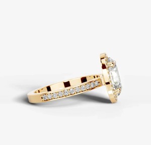 Oval Cut Moissanite 925 Sterling <b>Silver</b> Yellow Gold Plated Elegant <b>Solitaire</b> Engagement <b>Ring</b> Classic Bridal Wedding Party - Product Image 3