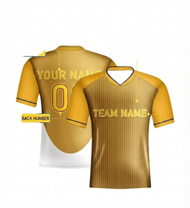 Camiseta de Fútbol 100% Poliéster, Uniforme de Fútbol Transpirable, Personalizable, Ropa Deportiva para Equipos, Servicio OEM - Product Image 1