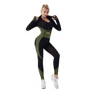 Leggings de yoga taille haute avec découpes, short en Spandex/Nylon, extensible dans quatre directions, séchage rapide, taille élastique, pour femme, entraînement - Product Image 1