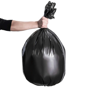 Sacs poubelles noirs anti-humidité, à fond plat, en rouleau, en LDPE, jetables, avec fermeture éclair, pour déchets ménagers - Product Image 5
