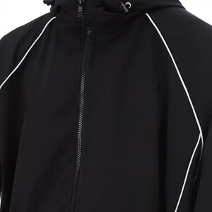 Ensemble de survêtement en nylon streetwear uni personnalisé pour homme, haute qualité, 2 pièces, léger, ample, coupe-vent - Product Image 6