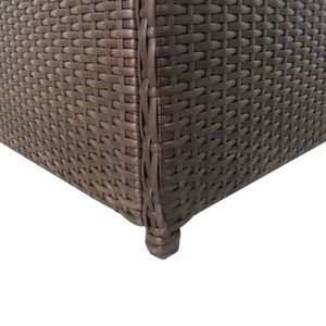 Scatola portaoggetti marrone 47.2 "x 19.7" x 23.6 "materiale resistente in Poly Rattan - Product Image 4