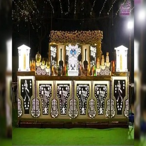 สถานีบุฟเฟ่ต์เรกัลเมดัลเลียนโกลว์ |   เคาน์เตอร์จัดเลี้ยงงานแต่งงานและงานเลี้ยงในร่ม สแตนเลสสตีลสุดคลาสสิค พร้อมไฟส่องสว่าง - Product Image 4
