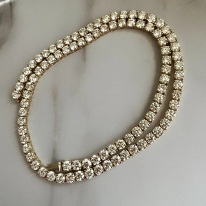 Collar de tenis de diamantes cultivados en laboratorio de 3.5mm, 16 pulgadas, claridad VS, color EF, oro blanco de 14K con baño de rodio, joyería fina de moda para mujer - Product Image 4