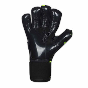 Gants de gardien de but de football, doigts entiers, cuir PU noir, fermeture auto-agrippante, unisexe, respirant, antidérapant - Product Image 2