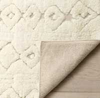 Tapis de luxe fait main en laine/soie texturée, style abstrait, motif moderne coupé en boucle, pour salon et chambre, 1 pièce, PET