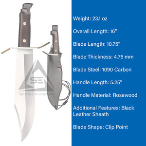 Fabrication en usine de couteaux Bowie en acier inoxydable avec manche en bois, de haute qualité, DIY, OEM, durables et personnalisables - Product Image 4