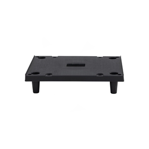 Plaque de base rectangulaire noire pour pieds de meuble avec pieds à cheville, support de montage métallique pour armoire et support d'écran - Product Image 2
