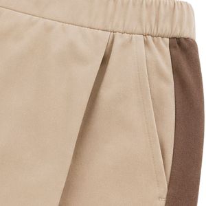 Ensemble polo et short pour homme beige et moka, poche contrastée, tenue décontractée d'été en deux pièces, logo personnalisé, vêtements de sport haut de gamme - Product Image 5