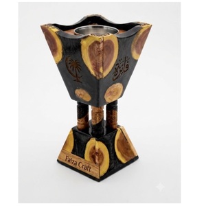 Quemador de Incienso de Resina de Madera de Acacia y Sándalo Premium FAIZA CRAFT, Mabkhara Árabe Hecha a Mano, Aromática, Ecológica, Decoración de Lujo para el Hogar - Product Image 2