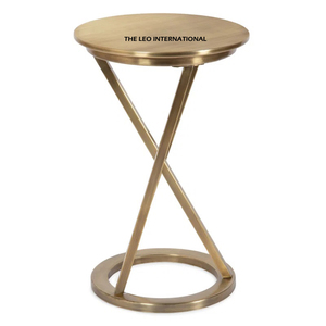 Table d'appoint vintage en métal, petite table de bureau, cadre classique, forme rectangulaire, table d'appoint extensible - Product Image 6