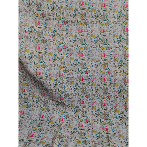 Handmade Kantha Quilt Reversible Floral Cotton Blanket Light Blue Multi Color <b>Bedspread</b> Home Decor Gift for Her - Product Image 3
