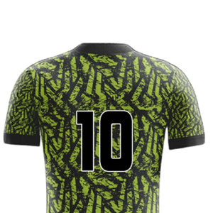 Maillot de football personnalisé pour homme, léger, en polyester, à séchage rapide, manches courtes, col en V, impression par transfert thermique - Product Image 3