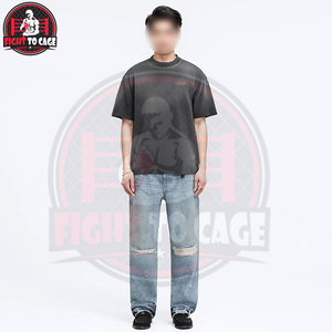 T-shirts décontractés pour hommes, sur mesure, nouvelle tendance, à manches courtes, respirants, style sportswear, effet délavé, prix de gros - Product Image 5