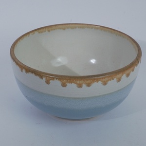 Tazón Pequeño de Cerámica Azul Crema, Diseño Japandi, Apto para Lavavajillas, para Arroz, Sopa, Fideos, Postre, Restaurante, Hotel, Cafetería, HORECA - Product Image 1
