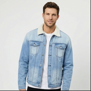 Vente chaude hommes hiver Denim veste confortable en plein air ville vêtements de Ski avec solide couleur personnalisée toile tissu bas quantité minimale de commande - Product Image 1