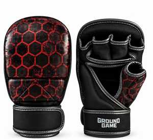 ถุงมือต่อสู้ Ground Game TANVEX MMA แบบครึ่งนิ้ว หนัง PU ลายพิมพ์แบบ Crack ระบายอากาศได้ดี สายรัดข้อมือปรับได้ แบบสวม สำหรับศิลปะการต่อสู้ - Product Image 6