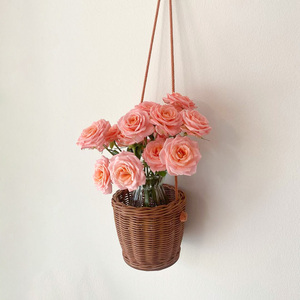 Pot de fleurs en rotin naturel, prix le plus bas, fait main, pot suspendu, haute qualité. - Product Image 1