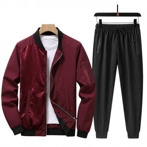 Custom Logo Men's Full Zip Tracksuit <b>Set</b> Two Piece Jogging Suit Casual <b>Gym</b> Training Sportswear - Product Image 5