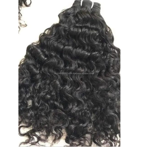 Extensions de cheveux humains indiens Remy texturés 4A, bouclés profonds, afro crépus, super double trame, pour machine, double trame, noir naturel - Product Image 3
