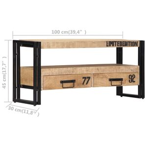 Supporto TV Mango in legno massello 39.4 \ "x11.8 \" x17.7 \ "-mobili durevoli ed eleganti - Product Image 6