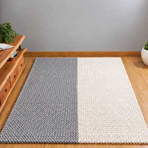 Alfombras de Lana Hechas a Mano de Primera Calidad, Estilo Escandinavo, Color Sólido, Pelo Medio Grueso, Respaldo de Algodón, Interiores Modernos - Product Image 3