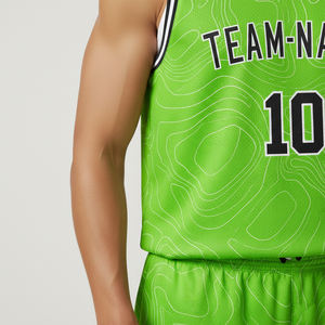 Nouvel ensemble d'uniformes de basketball unisexe pour adultes, entraînement et compétition, personnalisable avec nom d'équipe, absorbant la transpiration, respirant à 100% - Product Image 4