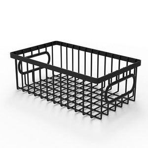 Hooked Multipurpose 15" Utility <b>Basket</b> Sturdy Steel Wire Storage Solution Curved Easy Grab <b>Handles</b> Decorative OrganizatioN - Product Image 1
