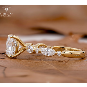 Square Cushion Diamond Engagement Rings 3.55 CTW Lab grown Diamond Rings Eternity Band 14K Solid Gold IGI Certified Fine Jewelry - Product Image 2