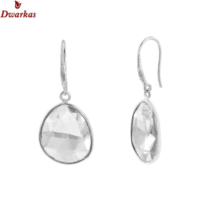 Boucles d'oreilles élégantes et tendance pour femmes, en argent sterling 925 rhodié, avec pierre de topaze bleue naturelle, cadeau d'anniversaire - Product Image 5