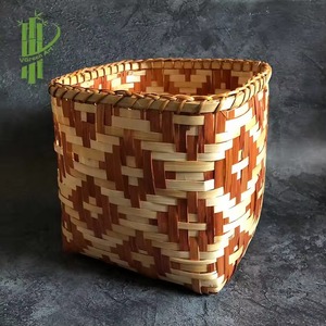 Handwoven Bamboo Storage <b>Basket</b> <b>Square</b> Wicker Organizer Bin for Kitchen Living Room Bedroom Toy and Clothes - Product Image 1