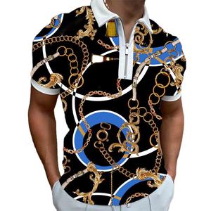Polo de manga corta de verano para hombre, camiseta de golf con solapa y logo bordado, estilo de negocios, top de media manga. - Product Image 1