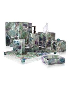 Trending Design Elegant Bathroom Decor Marble Accessories <b>Set</b> With <b>Soap</b> Dispenser Toothbrush Holder And Tumbler - Product Image 3