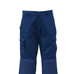 Pantalon de travail bleu pour homme avec bandes réfléchissantes, multi-poches, pantalon de sécurité en polyester - Product Image 4