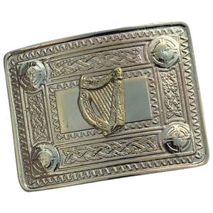 Hebillas de cinturón celtas para hombre con diseño de arpa irlandesa, acabado antiguo/cromado/dorado, las más vendidas al por mayor para el estilo Highland - Product Image 6