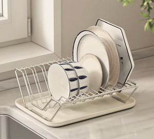 OEM/ODM Kitchen Dish <b>Drying</b> <b>Rack</b> Space Saving Drain Storage Organizer Countertop Dish Holder for Plates Bowls Cups Utensils - Product Image 1