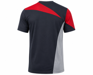 เสื้อยืดกีฬาผู้ชาย แขนสั้น คอกลม ตัดต่อสี แห้งเร็ว ทรงปกติ ผ้าถักโพลีเอสเตอร์ ปรับแต่งได้ ดีไซน์แบบ Patchwork - Product Image 5