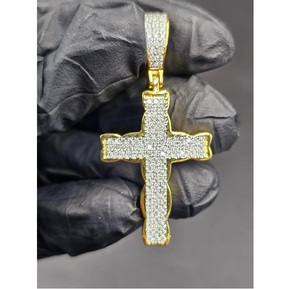 จี้เงินแท้ 925 ประดับมอสซาไนต์ สไตล์ฮิปฮอป เครื่องประดับหรูหรา โดดเด่น ทันสมัย เหมาะสำหรับทุกเพศ ใส่ได้ทุกวัน ของขวัญสำหรับงานปาร์ตี้ บริสุทธิ์ 100% - Product Image 1