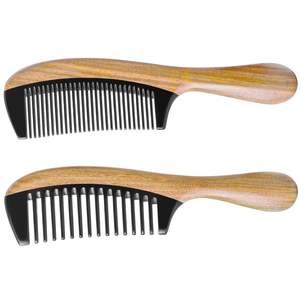 Peine de madera de Neem hecho a mano, herramienta natural para el cuidado del cabello, anticaspa y antiestática, ecológica, ligera y reutilizable - Product Image 3