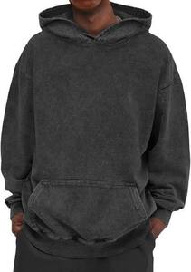Easy Care <b>Men's</b> Vintage <b>Animal</b> Print Regular Fit Heavyweight 100% Organic Cotton Woven Anti-Wrinkle Crewneck Pullover Hoodie - Product Image 2