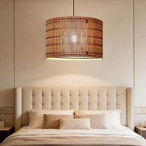 Pantalla de Lámpara de Bambú al por Mayor, Pantalla de Lámpara Colgante Natural Hecha a Mano, Difusor de Luz de Techo, Decoración de Iluminación Colgante - Product Image 1