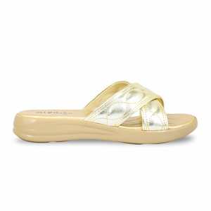 Comfortable and Stylish Golden Formal Sports <b>Slipper</b> PU0486 - Product Image 4