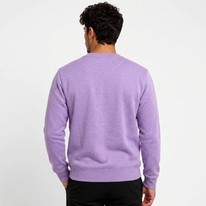 Sweat-shirt à col rond pour homme, coupe ample, tricoté, couleur unie, décontracté, pour l'hiver, 100% coton, imperméable - Product Image 2