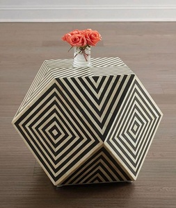 Bone Inlay Handmade Eco-Friendly Modern Extendable <b>Bedside</b> <b>Stool</b> or <b>Table</b> with Natural Shape for Living Room Kitchen Furniture - Product Image 1